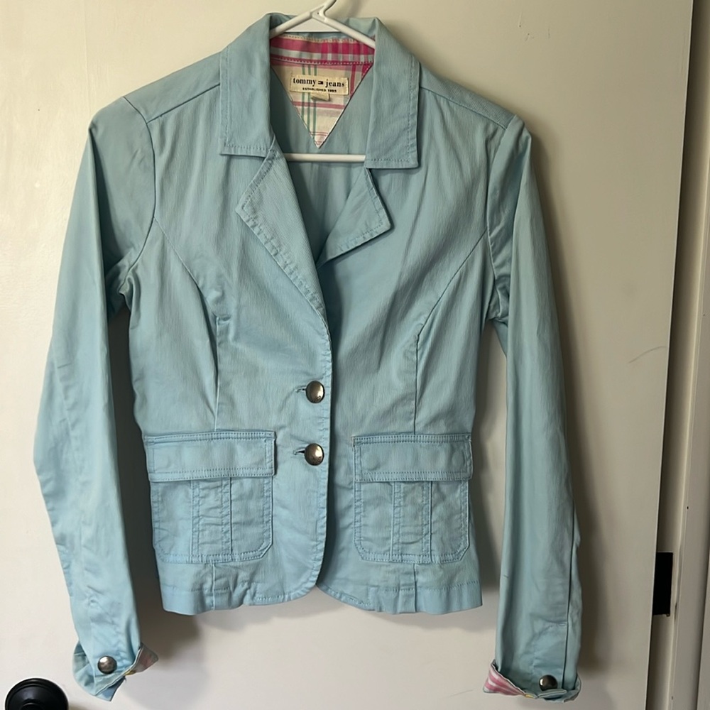 Womens Tommy Hilfiger Size Medium Blue Blazer  Jacket